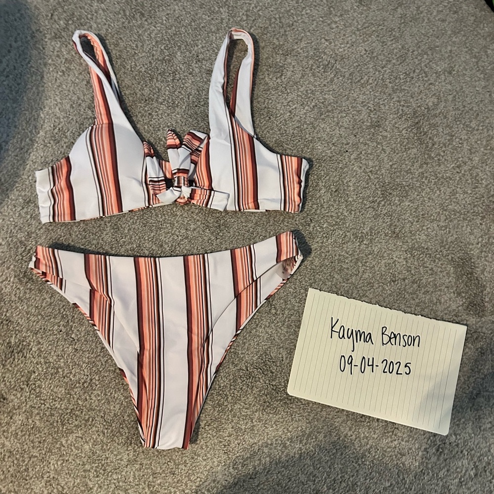 Striped Bikini Set